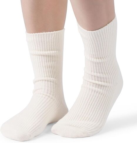 MELUSA 3 Pairs Wool Cashmere Socks for Women, Super Soft Warm Cozy Winter Gift Crew Socks in Saudi Arabia