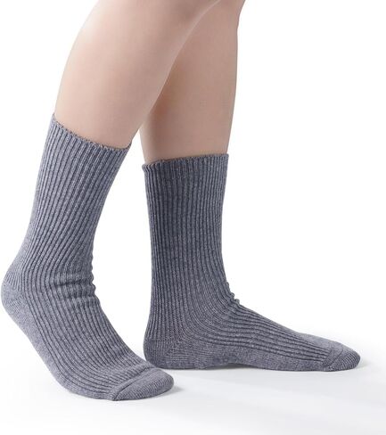 MELUSA 3 Pairs Wool Cashmere Socks for Women, Super Soft Warm Cozy Winter Gift Crew Socks in Saudi Arabia