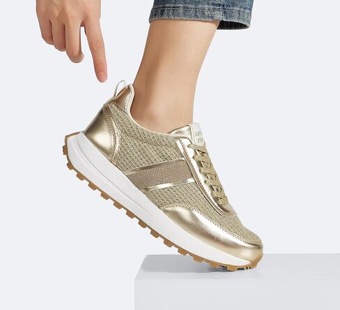 LUCKY STEP Women Platform Walking Shoe Fashion Retro Classic Casual Trainers Braided Rhinestone Sneakers Tennis Running Walking Shoes in Saudi Arabia