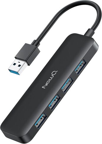 موزع USB 4 منافذ NewQ 4 في 1 USB 3.0 موزع USB صغير الحجم، محول USB محمول فائق النحافة بسرعة 5 جيجابت في الثانية متوافق مع نظام التشغيل MacOS/Windows وXbox ومحرك الأقراص المحمول والأقراص الصلبة المحمولة ولوحة المفاتيح والماوس وما إلى ذلك in Kuwait