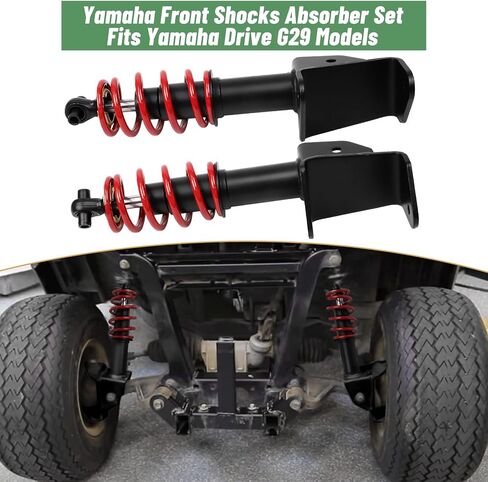 Yamaha G29 Front Shocks Absorbers Fit Yamaha G29 Drive Golf Carts Passenger and Driver Side OEM JW2-F3390-00-00 JW2-F3350-00(Black) in Kuwait