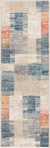 Gertmenian Indoor Machine Woven High Traffic Area Rugs | 2x8 Runner, Tondo, Blue, 27509 in Saudi Arabia