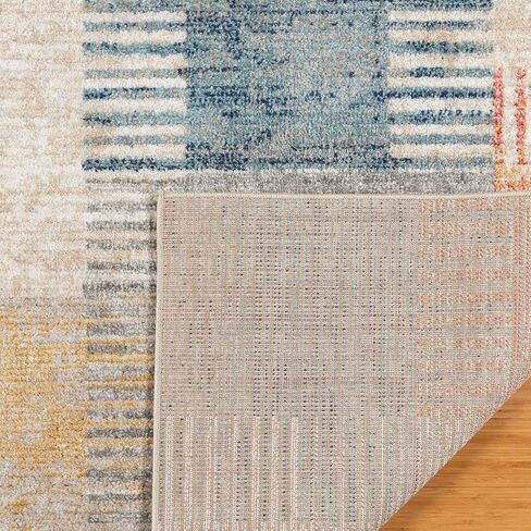 Gertmenian Indoor Machine Woven High Traffic Area Rugs | 2x8 Runner, Tondo, Blue, 27509 in Saudi Arabia