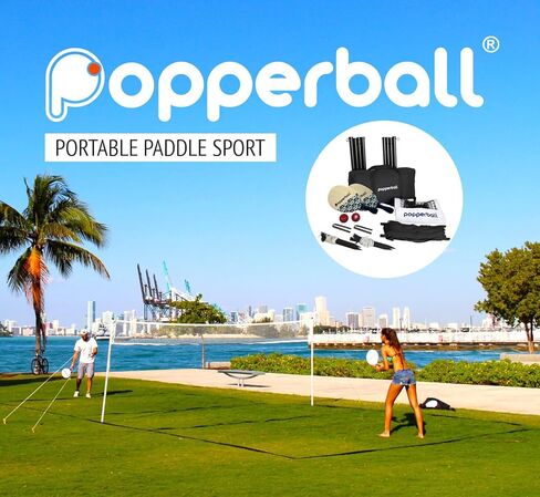 لعبة كرة التجديف من Popperball - لعبة كرة التجديف المحمولة الممتازة للشاطئ والمنتزه والفناء الخلفي | يتوفر إصداران: مجموعة Lite ومجموعة المحكمة in Saudi Arabia