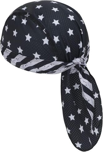 Head Wrap Skull Caps Sweat Wicking Do Rag Cap Bandana UV Protection, Cooling caps Liner for Cycling, Running, Sports in Saudi Arabia