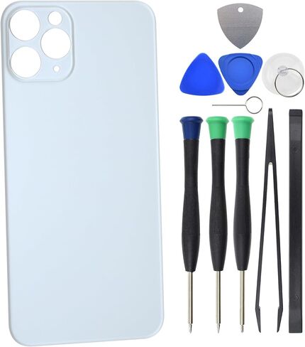 Matte White Back Glass Replacement for iPhone 11 Pro Max with pre-cut adhesive in Saudi Arabia
