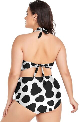 Aflyko Women Plus Size Bikini 2-Piece Swimsuit Ruched Swimwear Large Beachwear in Kuwait