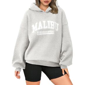 PRETTYGARDEN Womens Hoodies Long Sleeve Letter Sweatshirts 2024 Trendy Loose Fit Pullover Tops Fall Winter Outfits