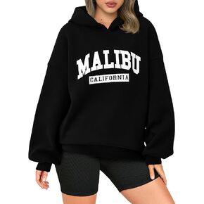PRETTYGARDEN Womens Hoodies Long Sleeve Letter Sweatshirts 2024 Trendy Loose Fit Pullover Tops Fall Winter Outfits