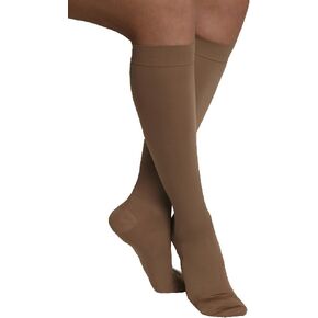 Maxar Unisex Dress and Travel Support Socks H-170, XX-Large, Beige and Black, 2 Count