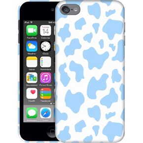 SM Cases iPod Touch 7 Case, iPod Touch 6 Case, iPod Touch 5 Case - Cow Skin Print Blue Design 3D Printed Phone Back Hard Plastic Cover Case for iPod Touch 7/6 / 5.
