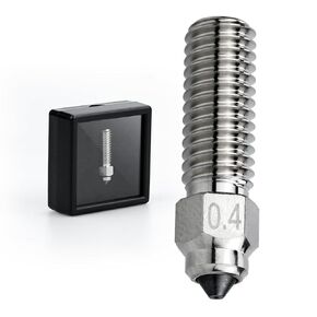 Upgrade Tungsten CarbideTip Bimetal Volcano 0.4mm Nozzles high Thermal Conductivity Abrasion Resistance for Anycubic Vyper/Kobra Max/Plus, Artillery Sidewinder X2 Flsun V400 Super 3D Printer