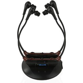 Pyle Upgraded Version Dual Wireless Amplifier, Wireless TV Listening Speakers, Amplifier Headset, TV Audio Assist, TV Sound System Wireless, Wireless Headset, TV Bluetooth Headset, 2 Headsets, 2.4G
