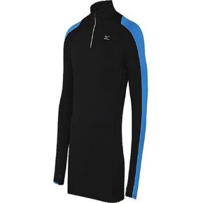 تي شيرت Mizuno Running الرجالي Blaze 1/2 بسحاب وأكمام طويلة