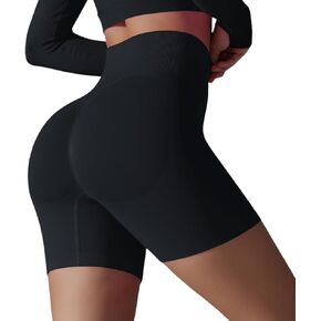 - 4" High Waist Tummy Control Seamless Fitness Workout Yoga Shorts Women Not See Through Athletic GYM Biker Cycling Shorts