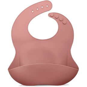 Feeding Bib | 100% Food-Grade Silicone | Comes With A Deep Pocket | Mess Proof & Soft | Dishwasher Friendly |