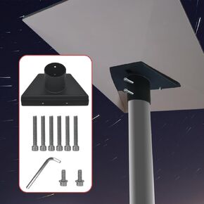 Starlink Gen 3 Pipe Adapter Mount, Starlink Pole Mounting Kit for Starlink Standard V3/Gen 3 Dish Plate, Starlink Ethernet Roof Pole Mount (Black)