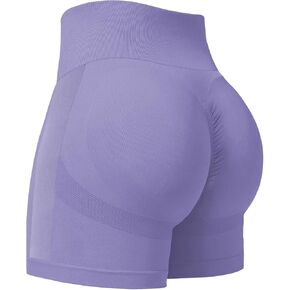 Buauty Womens 5" Scrunch Butt Lifting Shorts Workout Gym High Waisted Tummy Control Seamless Booty Yoga Biker Shorts