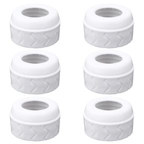 6pcs Replacement Bottle Nipple Ring Collars, Compatible with Dr. Brown's Wide 5oz & 9oz Plastic & Glass Bottle Replacement No Leak or Spills Baby Feeding Accessories Bottle Lid Parts