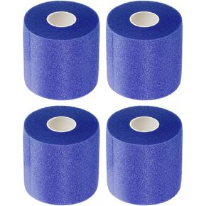PATIKIL Foam Pre Wrap Athletic Tape 2.75 Inch x 30 Yards, 4 Rolls Non-Adhesive Prewrap Headbands for Hair Soccer Sport Wrists Elbows Knees Ankles, Orange