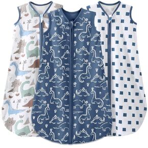 Yoofoss Baby Sleep Sack 6-12 Months, TOG 2.5 Baby Wearable Blanket with 2-Way Zipper, 100% Cotton Fabric Winter Newborn Sleeping sack, Warm Soft Comfy(Medium)