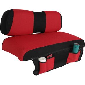 Golf Cart Seat Covers for Club Car DS Front Seat Cushion, Two-Color Design, Adjustable Straps and Retractable Buckle, No Stapler Required
