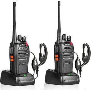 666S 10 Pack walkie talkies for Adults Long Range Rechargeable with Headphones and Li-ion Battery,Two Way Radio has VOX/Noise Reduction/TOT/Flashlight/Monitoring/Scan Function（10 Pack）
