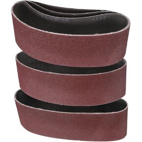 HARFINGTON 12pcs 3 x 21" Sanding Belts 4pcs Each of 80/120/150 Grit Aluminium Oxide Flush Joint Belt Sander Paper for Metal Woodworking Automotive Repair