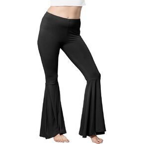 STRETCH IS COMFORT Women’s Plus Size Oh So Soft Pull On Stretchy Bell Bottom Flare Pants| XL-7X