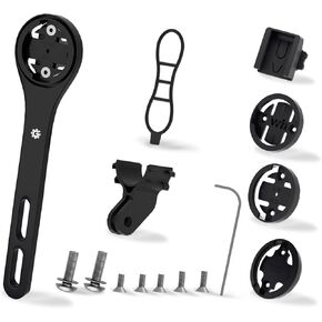 Aero Integrated Handlebar Bike Computer Mount for Wahoo Elemnt Garmin Edge Bryton Rider Stages Dash Hammerhead Cateye, for GoPro Action Camera and Bike Light Attachment