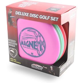 مجموعة Discraft Deluxe Disc Golf (4 أقراص وحقيبة) قد تختلف النماذج والخلائط البلاستيكية