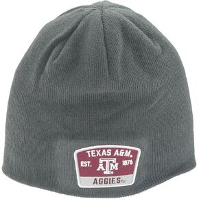 ZHATS Standard NCAA Officially Licensed Beanie Edge Patch Switchback Charcoal
