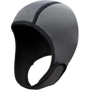 rockible 2mm Neoprene Wetsuit Hood, Diving Hood with Chin Strap Swimming Hat Surfing Cap, for Men, Women, Underwater, Snorkeling, Rafting, Winter