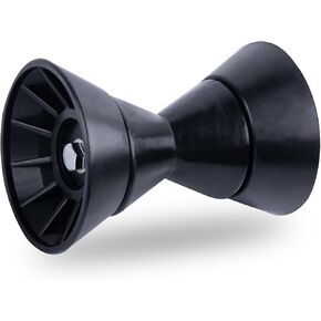 4 inch Boat Trailer Roller: Assembly Poly Bow Roller with Spoke fits 1/2" Shaft PU Material Boat Trailer Guides Red