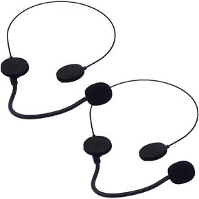 2 Pieces Headpiece Microphone Rock Star Microphone Rockstar Costume Accessories Black Microphone Headset for Party Supplies