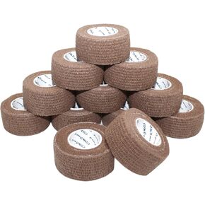 Self Stick Cohesive Bandage Latex 1"x5 Yards First Aid Bandages Stretch Sport Wrap Vet Tape for Wrist Ankle Sprain and Swelling,Skin