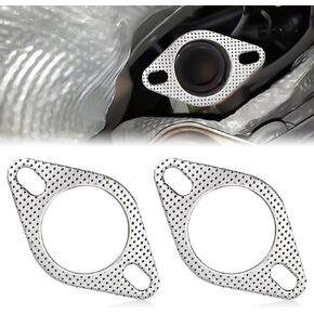 2PCS Car Exhaust Gasket Turbo, Auto Exhaust Pipe Inner Hole, High Temperature Exhaust Manifold Gasket Car Accessories Replacement OEM#120-06310-0002, 3Inch
