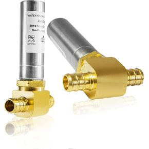 1-Pack Tee Water Hammer Arrestor, 1/2" PEX x 1/2" PEX Crimp Connection with Stainless Steel Hammer Arrestor, ASTM F1807