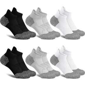 Gonii Ankle Socks Women Running Athletic Compression Cushioned No Show Socks 5-pairs