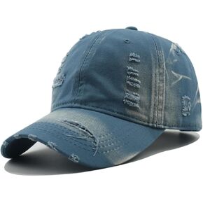 Fashion Vintage Washed Distressed Dad Hat Trendy Trucker Hats Adjustable Cotton Baseball Cap Headwear for Men Women