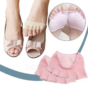 Open Five Toe Socks Peep Toe Forefoot Cushions Yoga Pilates Ballet Dance Pads