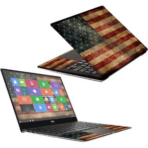 MightySkins Skin Compatible with Dell XPS 13" 9370 (2018) - Vintage Flag | Protective, Durable, and Unique Vinyl Decal wrap Cover | Easy to Apply, Remove, and Change Styles | Made in The USA