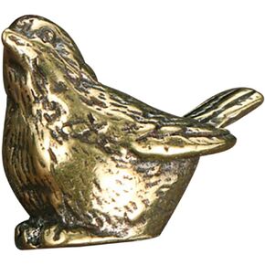 Homoyoyo 2pcs Vintage Ornaments Copper Mini Sparrow Statues, Copper Mini Sparrow Statues Mini Vintage Brass Bird Statue Retro Sparrow Figurines for Shelves Vintage Home Decor