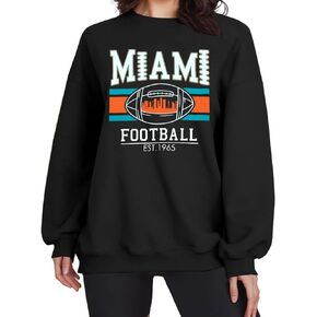 ASTANFY Football Shirt Football Crewneck Sweatshirts: Women Game Day Sweatshirt Football Mom Shirt Fall Long Sleeve Tops