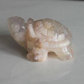 1.5'' Hand Carved Gemstone Crystal Quartz Turtle Animal Figurine Animal Carving (Golden Tiger Eye)
