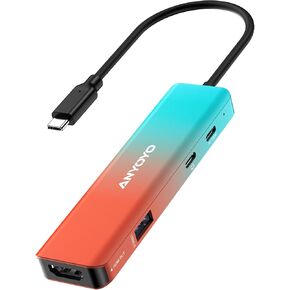 ANYOYO Capture Card for Nintendo Switch,USB Hub with PD 100W Charging Port, Ultra-Low Latency 1080P 60FPS Video Capture Card Compatible with Switch, PS4/5, PC and Mac