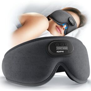 Sleep Headphones 2024 New Ultra Soft Sleep Mask with 5.2 Bluetooth HD Headphones, RENPHO 3D Blackout Wireless Headband, Eye Mask for Sleeping, Earbuds Earphones for Side Sleeper, Men Women Travel