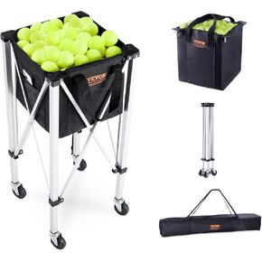 VEVORLightweight Aluminum Alloy Tennis Ball Basket Cart with Wheels