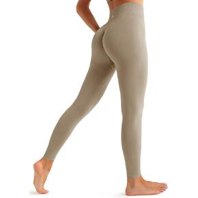 Fisoew Women's High Waisted Workout Leggings Tummy Control Scrunch Butt Liftting Stretchy Running Gym Yoga Pants
