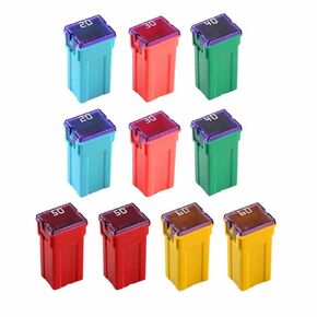 Jcase Fuse Kit Mini Jcase Fuse Assortment Low Profile 50A مناسب لسيارات Ford Chevy/GM Nissan وToyota Pickup Trucks وسيارات الدفع الرباعي